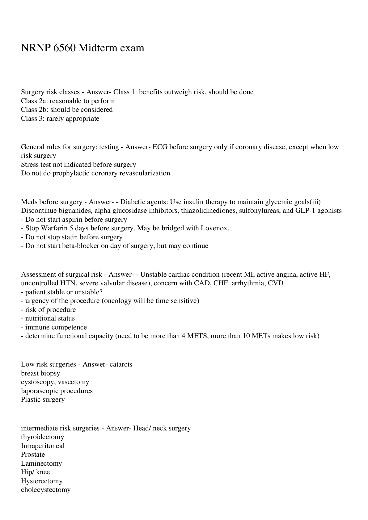 Preview image for NRNP 6560 Midterm exam -Graded A